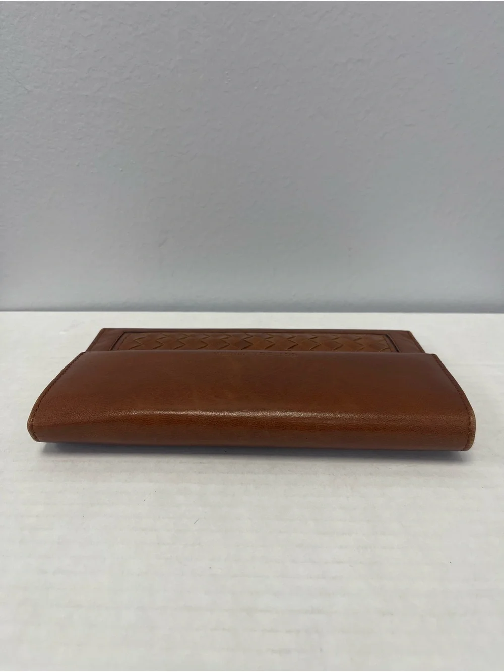 Bottega Veneta Vintage Men’s Brown Intrecciato Leather Wallet Clutch - Preowned
